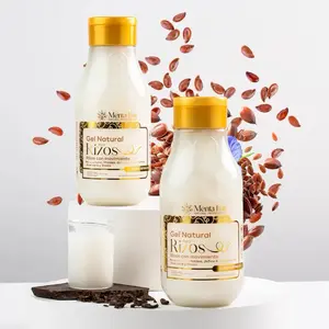 Menta Hair Natural Gelatin for Curls with Keravis X550ml - Gel for Rizzos with Movement - 550ml Bottle - Haircare