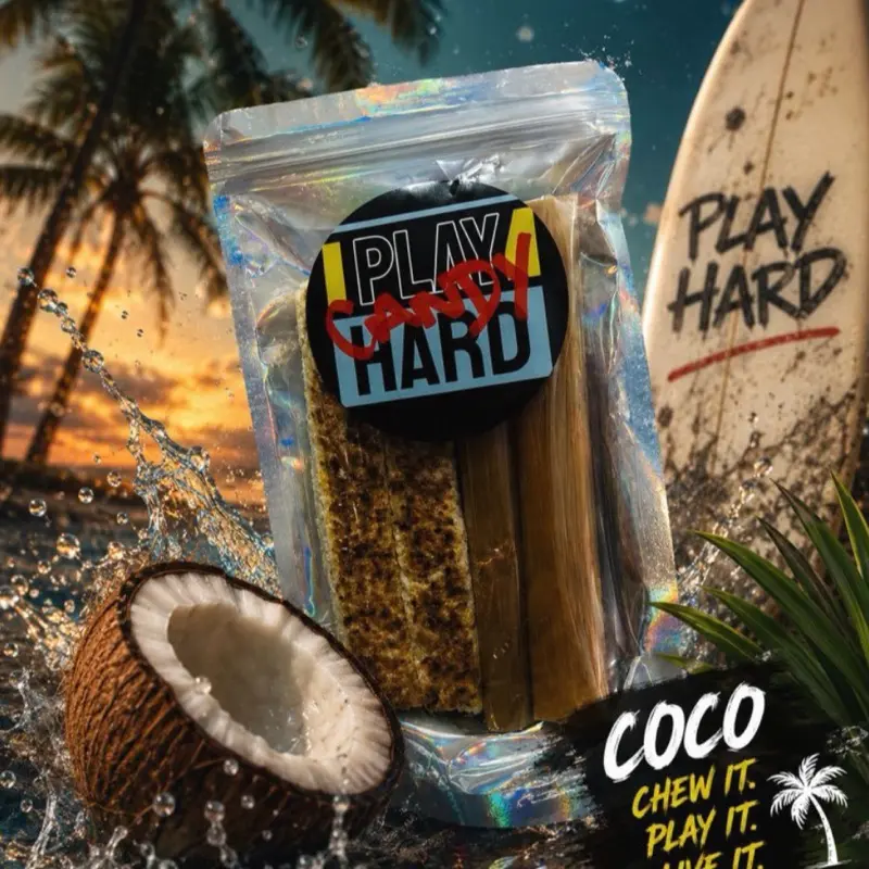 PLAY HARD CANDY  ~ coco and tres leches cocada snack pack KIT ( con jamoncillo)