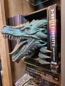 Smooth resin (no later lines) beautiful dragon book nook | no layer lines ! | 3d printed chess set | 12k resolution