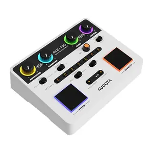 Audota Ave-100 Vocal Multi-effects Processor with Reverb, Delay, Pitch Correction, Three Harmony Modes, Automatic Key Detection, and a Vocal Cancellation Function