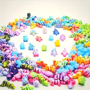 3D Printed Mini Animal Micro Landscape Decor Set, Cute Collectible Figurines, Perfect Home and Office Decoration, Unique Party Favors with Various Animal Designs