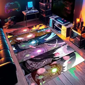 Demon Slayer Anime01 cartoon print rug, indoor floor rug, suitable for home, living room, bedroom, or under office chairs; a holiday gift for family and friends; Christmas decorative rug