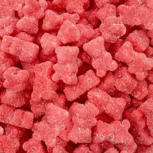 Sour Gummi Bears Candy | 2 Pound Pack | Gelatin Free Tutti-Frutti Teddies | Pink Gummies for Baby Showers, Gender Reveal, Party Favors, and Candy Buffets