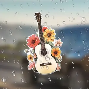 Guitar Stickers with Beautiful Floral Design, Decorative Guitar Decals for Music Lovers, Perfect Gift for Musicians & Guitar Players