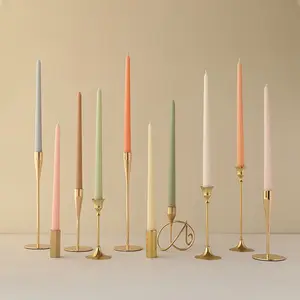 4 Piece Gradient Color Candles 30cm Long Rods, No Scent No Smoke, Perfect for Weddings and Festive Occasions, Universal Setting