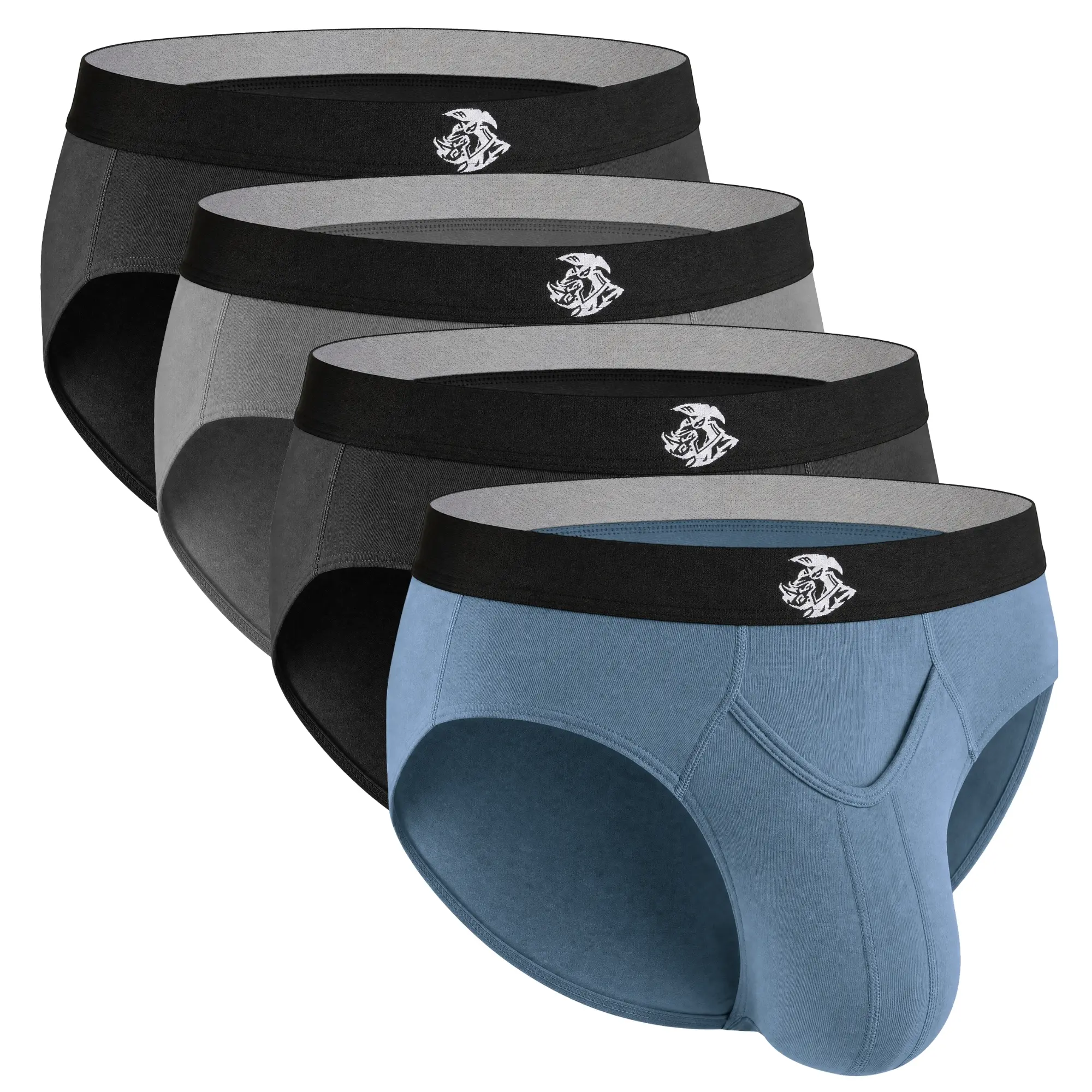 4 Pack - Black/Black/Blue/Gray