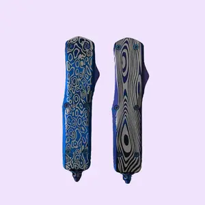 Blue Titanium Edition All-metal feel, micro-technology titanium-zinc alloy outdoor camping gear, multi-functional everyday carry tool knife, outdoor car window breaker