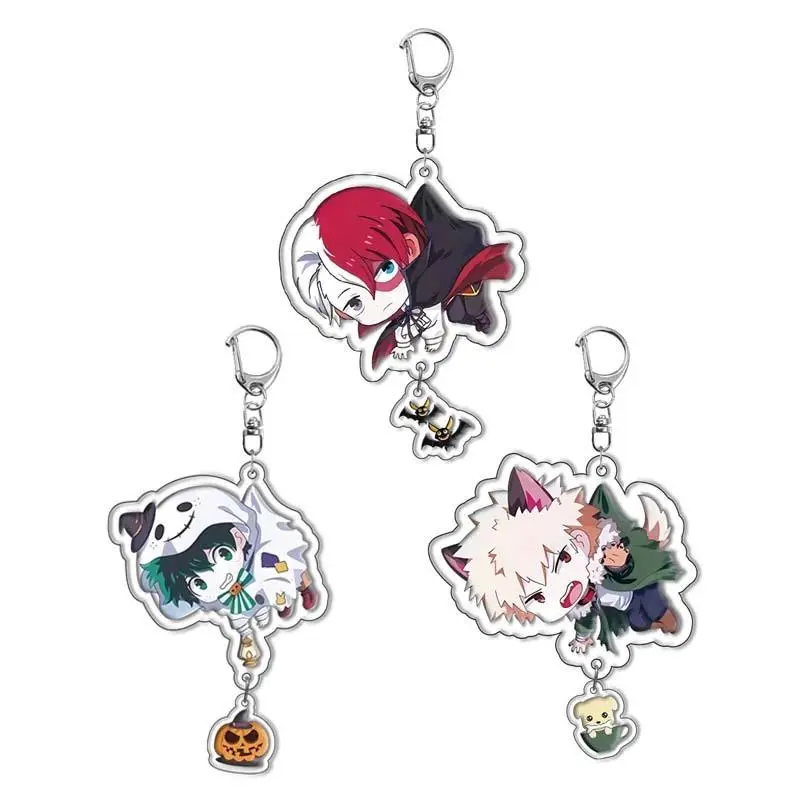 Japanese anime My Hero Schoolcute character keychain Bakugou Katsuki Midoriya Izuku acrylic keychain bag pendant decoration
