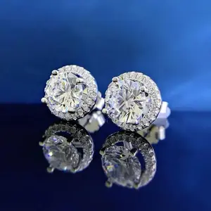 ��TK Trend��S925 Sterling Silver Moissanite Stud Earrings  Mid-Year Sale 2025 | Classic Gift for Men & Moms
