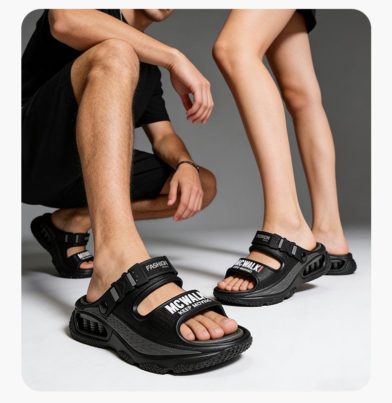 One-Step Slip-On Slippers Can Be Used As Sandals Indoor Outdoor Air Cushion Shock Absorption Comfortable Non-Slip Lightweight Quick-Drying for Men & Women