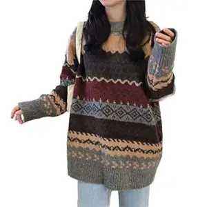 Grunge clothing, grandpa sweaters, vintage aesthetic, baggy dark academia clothing, plaid and striped preppy pullovers, 2025