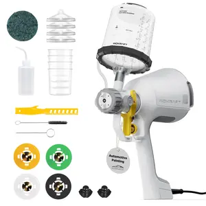 InoKraft Drizzle X Electric Car Spray Paint Gun for Automotive Spot Refinishing, 800W Compressor-Free Spray Gun for Painting Cars with 22oz Gravity Feed Cup, 1.0/1.3/1.5/1.8 mm Nozzles, 16.4 ft Cord