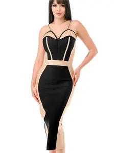 IXA Black and Beige Dress - Product shown in the Image