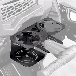 StarknightMT RZR Cup Holder Upgraded Shockproof Anti-Spill UTV Passenger Grab Bar Drink Holder with Rubber Fits 18-40oz Cups Compatible with Polaris RZR-XP 1000 14-23, 900 14-20, XP-Turbo 16-21, Black