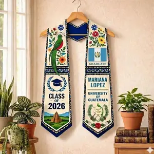 Custom Guatemala Graduation Stole 2026, Personalized Quetzal Grad Sash, University of Guatemala Gift, Latinx Heritage Class of 2026 Stole
