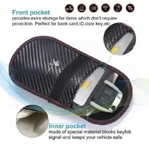 Key RFID electromagnetic shielding anti-theft bag key bag Car Key Holder For Peugeot 108 406 407 408 206 207 208 307 308 508 Car Accessories