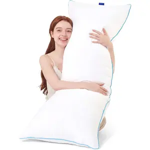 Memory   Pillow Insert - Full  Pillow for Adults - Soft Large Long Bed Pillow for Side Sleeper (White, 20 Inchx54 Inch)