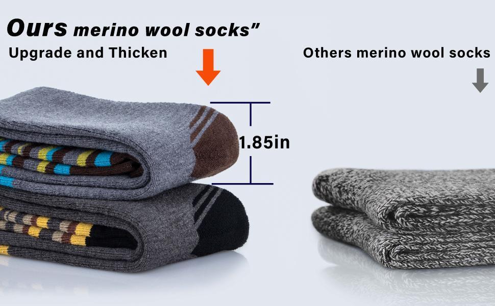 No More Cold Feet! 2 Pair Thermal Ski Socks for Men & Women, Wool Blend Knee High Design