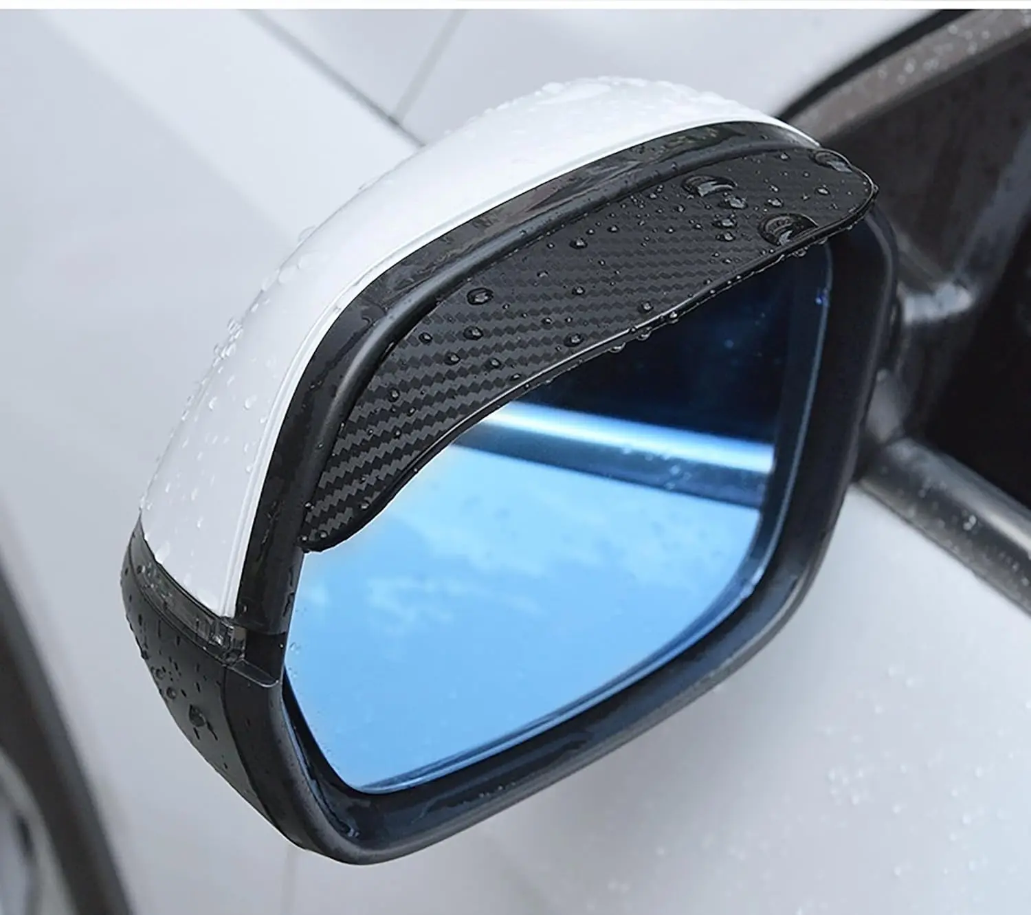 2PCS Side Mirror Visor Rain Guards, Car Rear View Mirror Rain Cover | Silicone Rain Shield, Mirror Cover Rubber Visor Guard