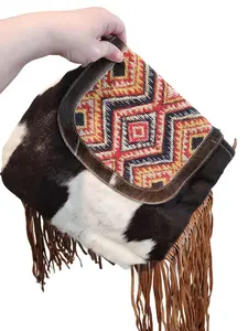 The Capri / Fringe and cowhide crossbody bag