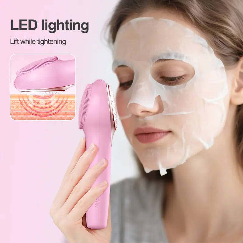 Facial Cleansing Brush Skin Massager Electric Silicone LED Lighting Face Brush Sonic Vibration IPX7 Waterproof tiktokshopspringglowup - TikTok Shop Facial Cleansing Brush Skin Massager Electric Silicone LED Lighting Face Brush Sonic Vibration IPX7 Waterproof tiktokshopspringglowup - TikTok Shop