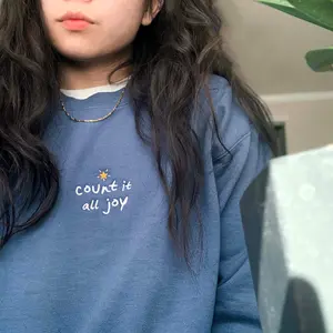 Count it all Joy Embroidered Sweatshirt Christian Crewneck, be Happy Faith Empathy sweater embroidery Gift For Her/Him