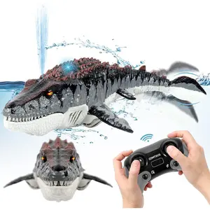 Remote Control Mosasaurus Dinosaur Toy, 1 Count Rechargeable Electric Simulation Dinosaur Toys with Light & Spray, Pool Dinosaurs Toys for Swimming Bath Lake Ocean, Stocking Fillers Gift, Christmas, Christmas Gift