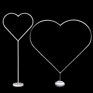 Heart Balloon Arch Kit Heart Shaped Arch with Base Party Background Decoration Balloon Stand Kit Wedding Birthday Party Decors