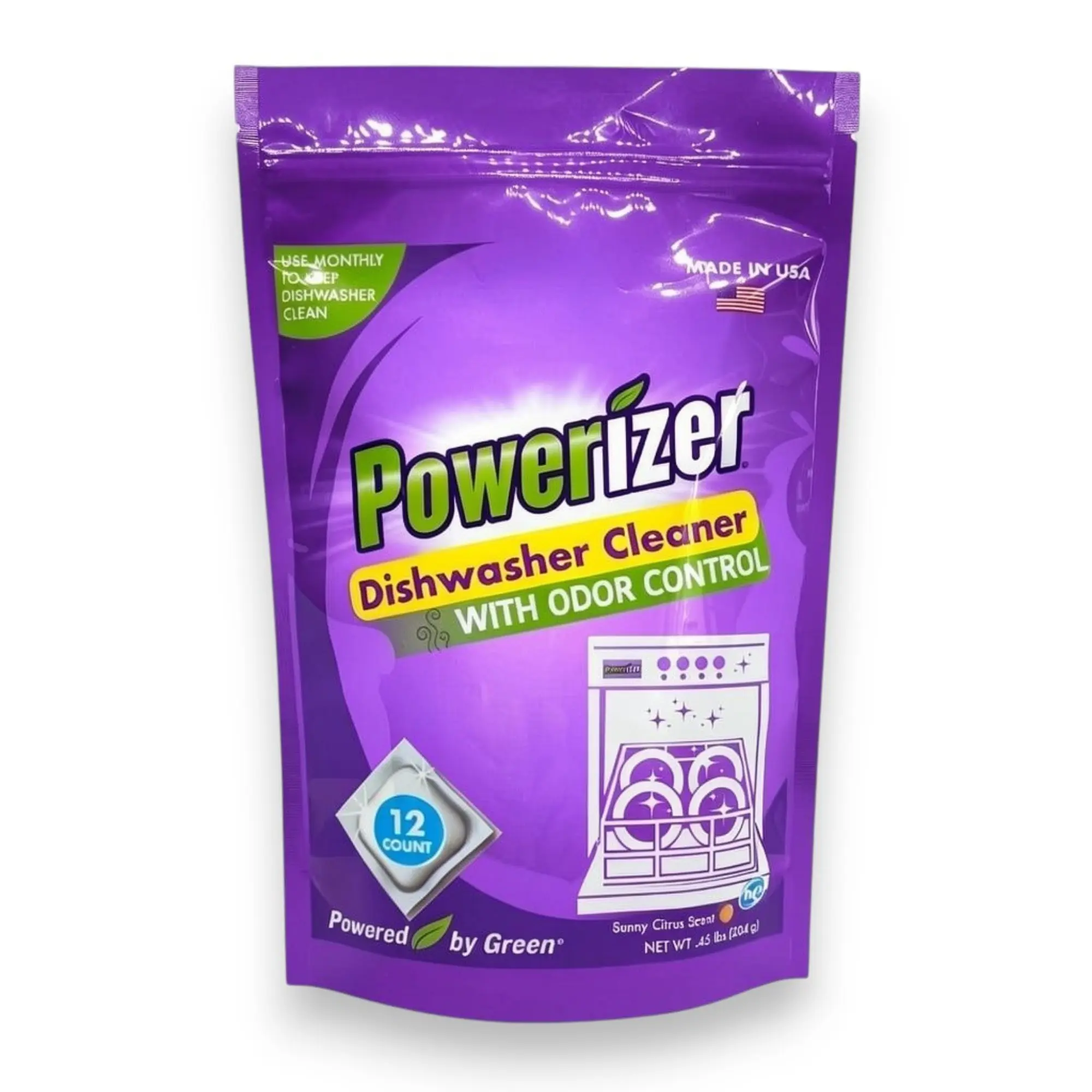 Powerizer Dishwasher Machine Cleaner Pods, 12 Count | Deep Clean Your Dishwasher Machine | Removes Odor & Buildup