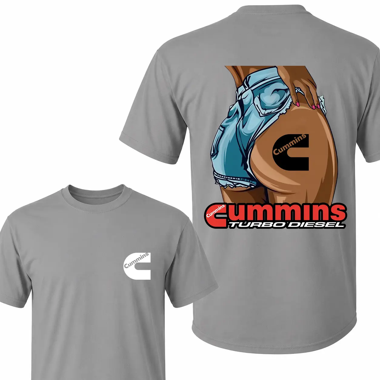 Grey-Slim fit T-shirt