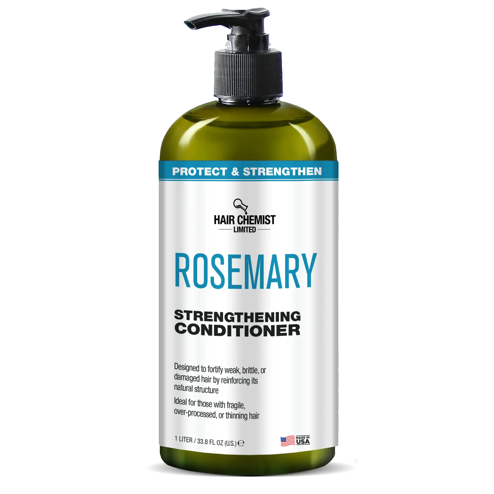 Hair Chemist Rosemary Strengthening Conditioner 33.8 oz For Weak, Brittle, Damaged Hair