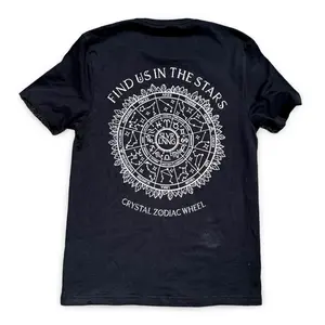 Zodiac Line -**SELECT YOUR ZODIAC SIGN BELOW** - Unisex Organic Cotton T infused with Metallic Silver Moonstone infused ink