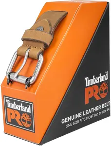 Timberland PRO Men's 38mm Cut-to-Fit Genuine Leather Belt with Antique Silver Finish Buckle for Hard Work & Casual Wear