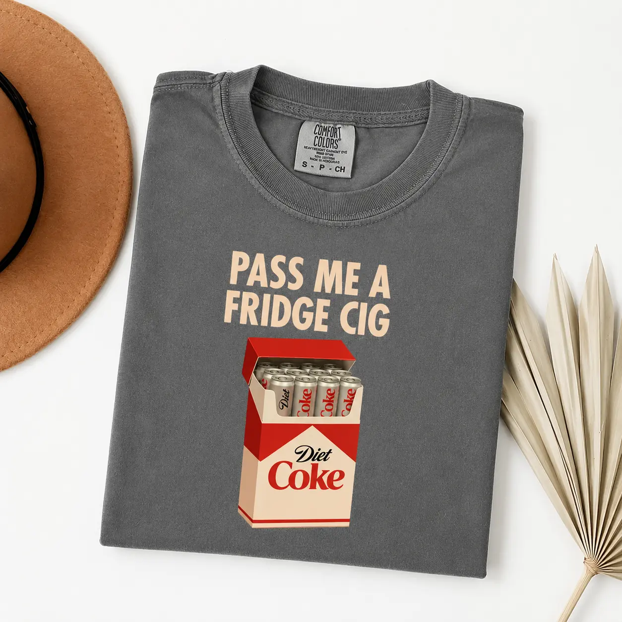 Comfort Colors Pass Me A Fridge Cig Shirt, Diet Coke Lover Gift, Beverage Humor Shirt, Retro Soda Drink T-Shirt, Quirky Caffeine Addict Tee
