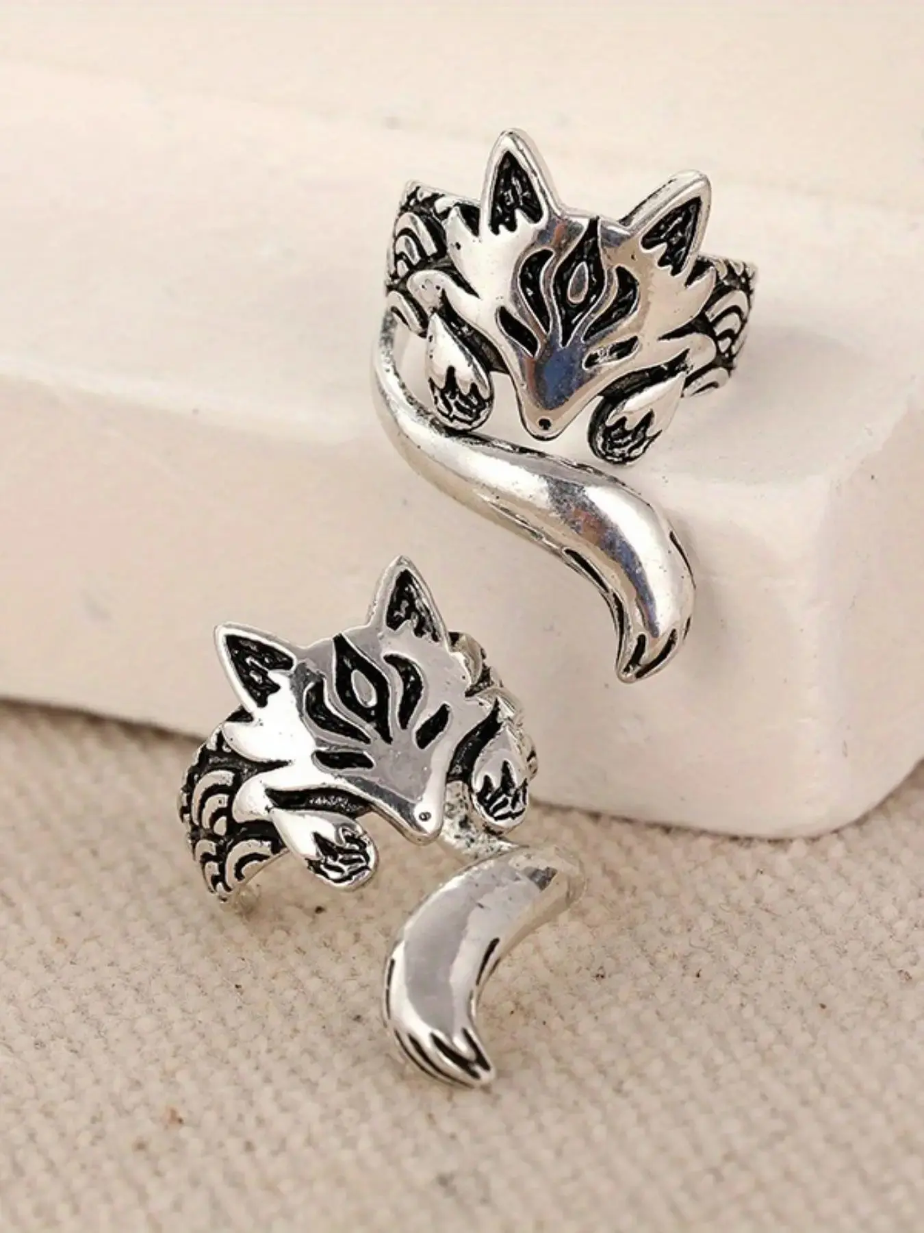 Vintage Fox Design Animal Theme Ear Cuff, Fashionable Earrings for Women and Girls, Trendy All-match and Exquisite Jewelry Birthday Gift, flattering chic versatile polished essential wardrobe