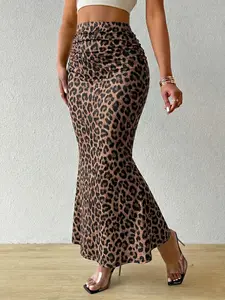 Women's Leopard Print Slim Fit Short Skirt, Perfect for Daily Wear, Street Fashion, Sexy Bodycon, Best Gift Choice, Elegant Women's Clothing