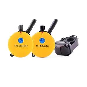Educator ET-400 2T Remote Dog Training Collar Yellow by E-Collar Technologies | Rechargeable & Waterproof Dual-Dog Trainer with Non-Stimulating Vibration, 2 Remotes & Lock & Set Technology - Indoor & Outdoor Use - For Dogs 8 lbs+