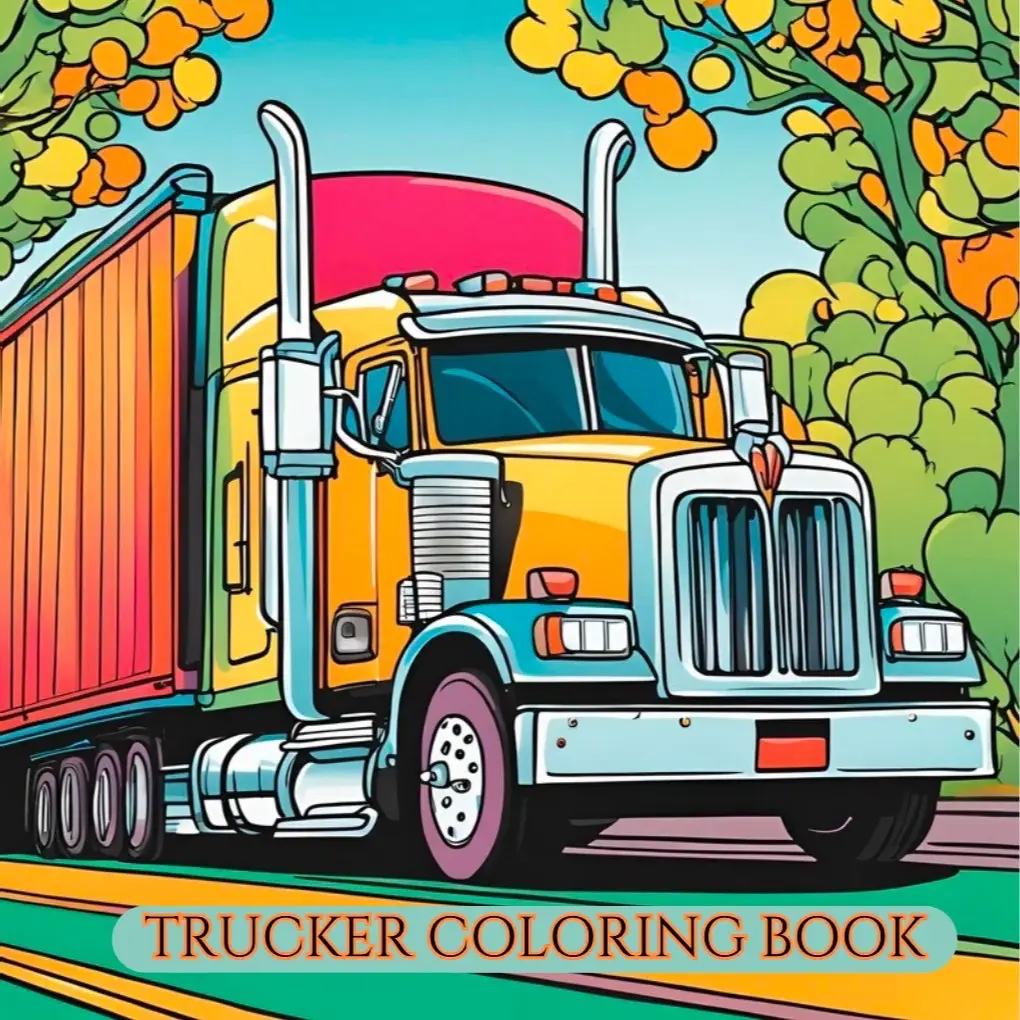 Trucker Coloring Book By E The Tank Driver