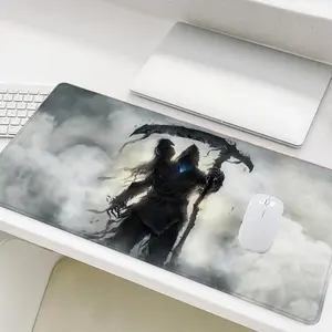 Grim Reaper Pattern Graffiti Mouse Pad, Rectangle Gaming Mouse Pad, Made For Gaming, Non-Slip Mousepad, Office Desk Keyboard Mouse Mat for Home Office Game, Gaming Accessory, Desk Accessories
