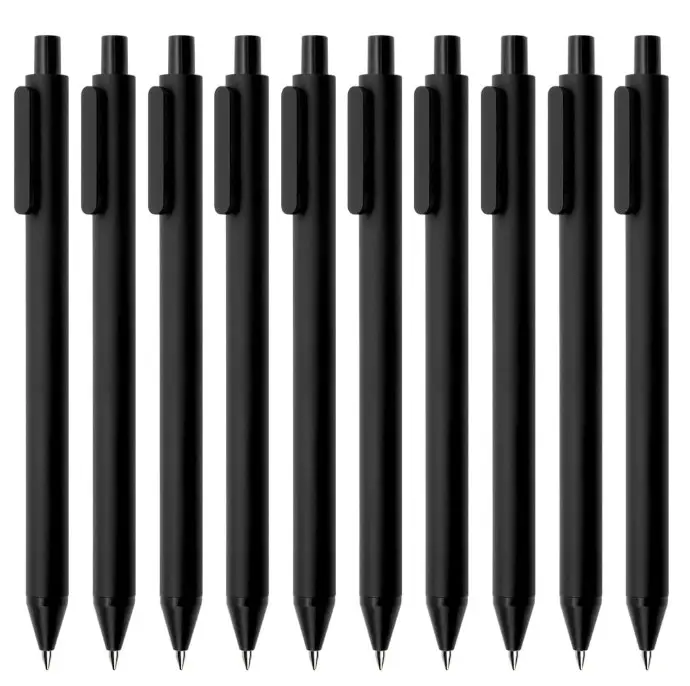 Kaco PURE Gel Pens 0.5mm Fine Point Black Ink 10 Count, Quick Dry Smooth Writing, Aesthetic Office Supplies Refillable Retractable Low Center of Gravity