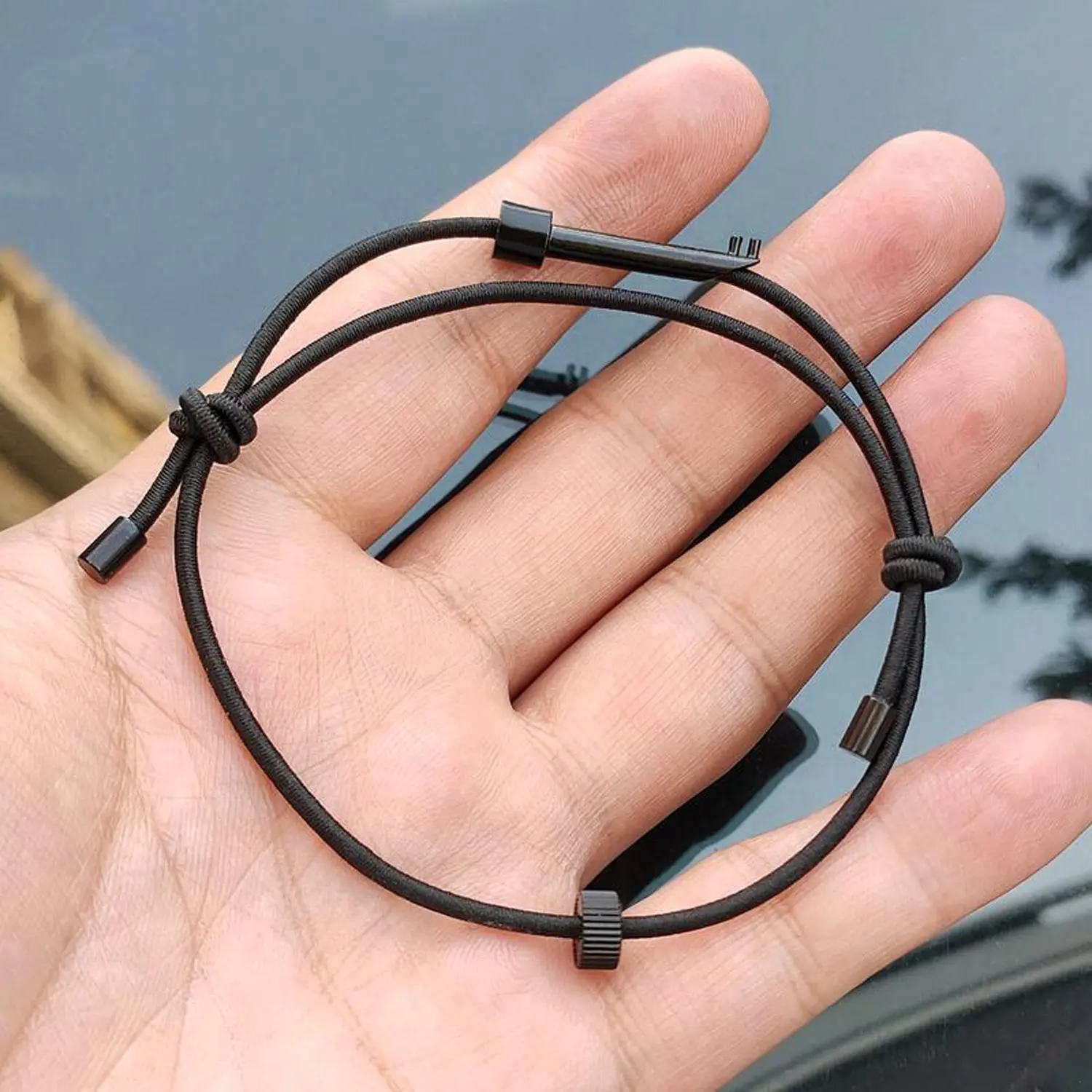 Essential Automotive Emergency Escape Wrist Strap Bracelet - Tungsten Carbide Bead, AHK3 Handcuffs Key, Car Glass Breaker, Functional, Safe, Driver-Focused, Secure & Comfortable Design, Easy to Use