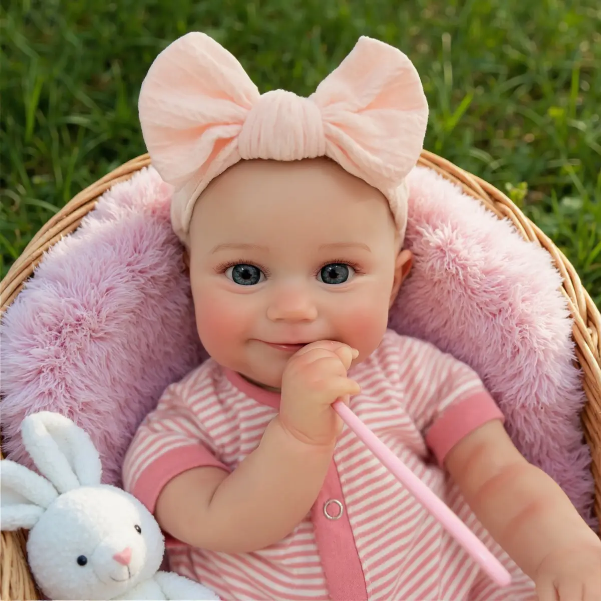20 Inch Smiling Realistic Baby Doll Girl, Maddie Reborn Doll,Soft Weighted Body, Lifelike Newborn Gift Set for Kids Age 3+, Birthday & Children’s Day