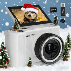 Digital Camera for Photography, Vlogging Camera for YouTube with 3" 180° Flip Screen, 16X Zoom Photo Camera and Shoot Camara with 32GB Micro SD Card for Teens Ages 8-18  Beginner