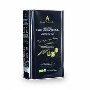 Atlas Olive Oil 3 Liter (101oz) Metal Tin - Premium, Extra Virgin, Organic and Cold Pressed Atlas Olive Oil 3 Liter (101oz) Metal Tin - Premium, Extra Virgin, Organic and Cold Pressed