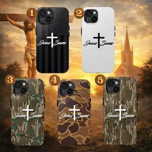 Jesus Saves Camo Phone Case, Old School Bottomland