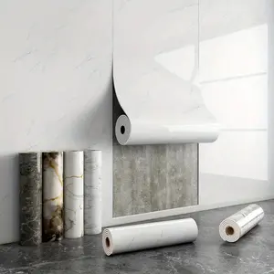 Thickened Self-Adhesive Marble Wallpaper - Waterproof Removable Marble Texture Panel, Luxurious Marble Appearance, Easy DIY Installation, Suitable for Kitchen, Bathroom, Living Room Walls and Floors. Winter Decal
