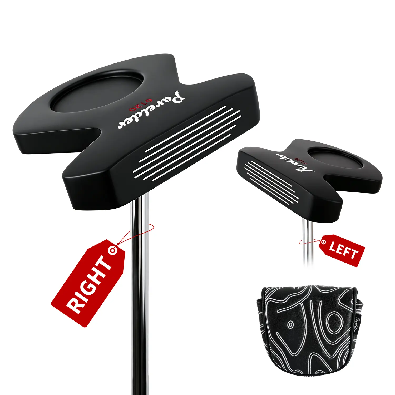WUDAY Right-Hand No-Torque Automatic Balance Golf Putter Set - High MOI, Forged Zinc Alloy & Stainless Steel Construction, High Precision, Auto Aim Design, Ideal for Stability & Control-Seeking Golfers