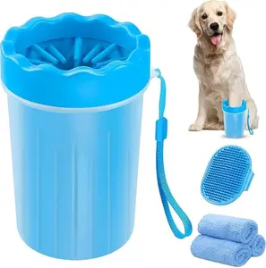 Dog Paw Cleaner, Washer & Buddy Muddy Pet Foot Cleaner for Small Medium Large Breed Dogs/Cats with 3 Absorbent Towels