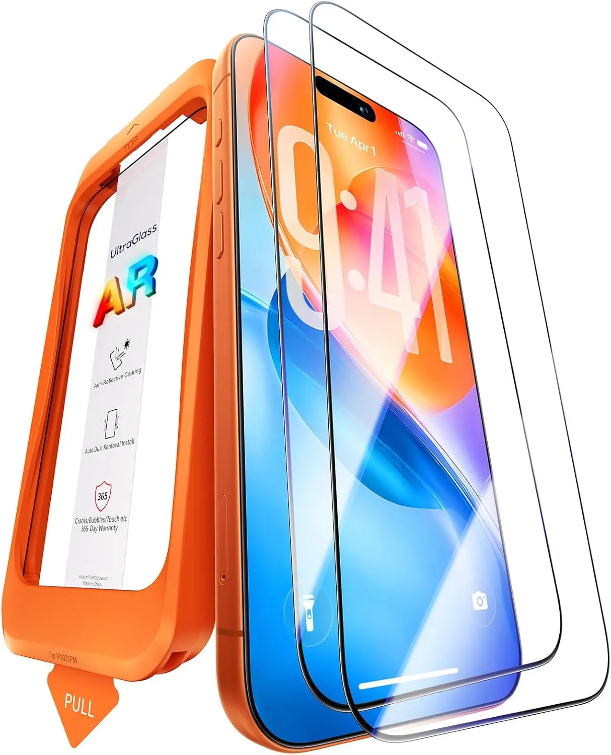 UltraGlass TOP 9H+ OptiArmor for iPhone 17 Pro Max / 17 Pro Screen Protector [NO.1 Anti-Reflective & Military Grade Shatterproof] Anti Glare Tempered Glass, 2 Pack