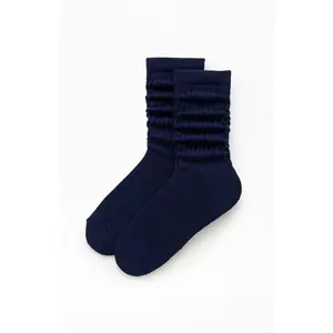 Pacsun Women's Navy Slouchy Crew Socks